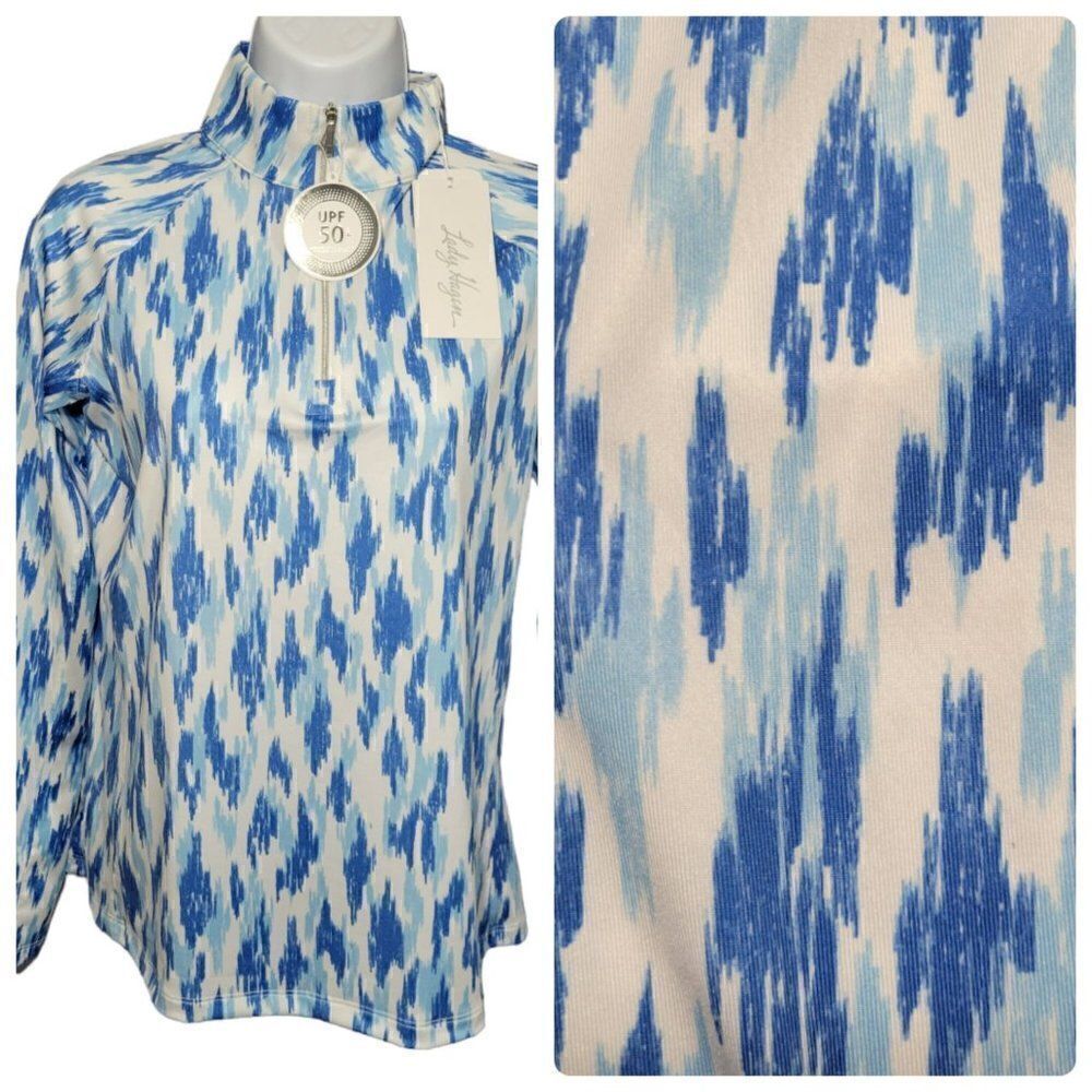 Lady Hagen Golf Pullover 1/4 Zip Long Sleeve Shirt Women Size XS UPF 50 Blue NEW